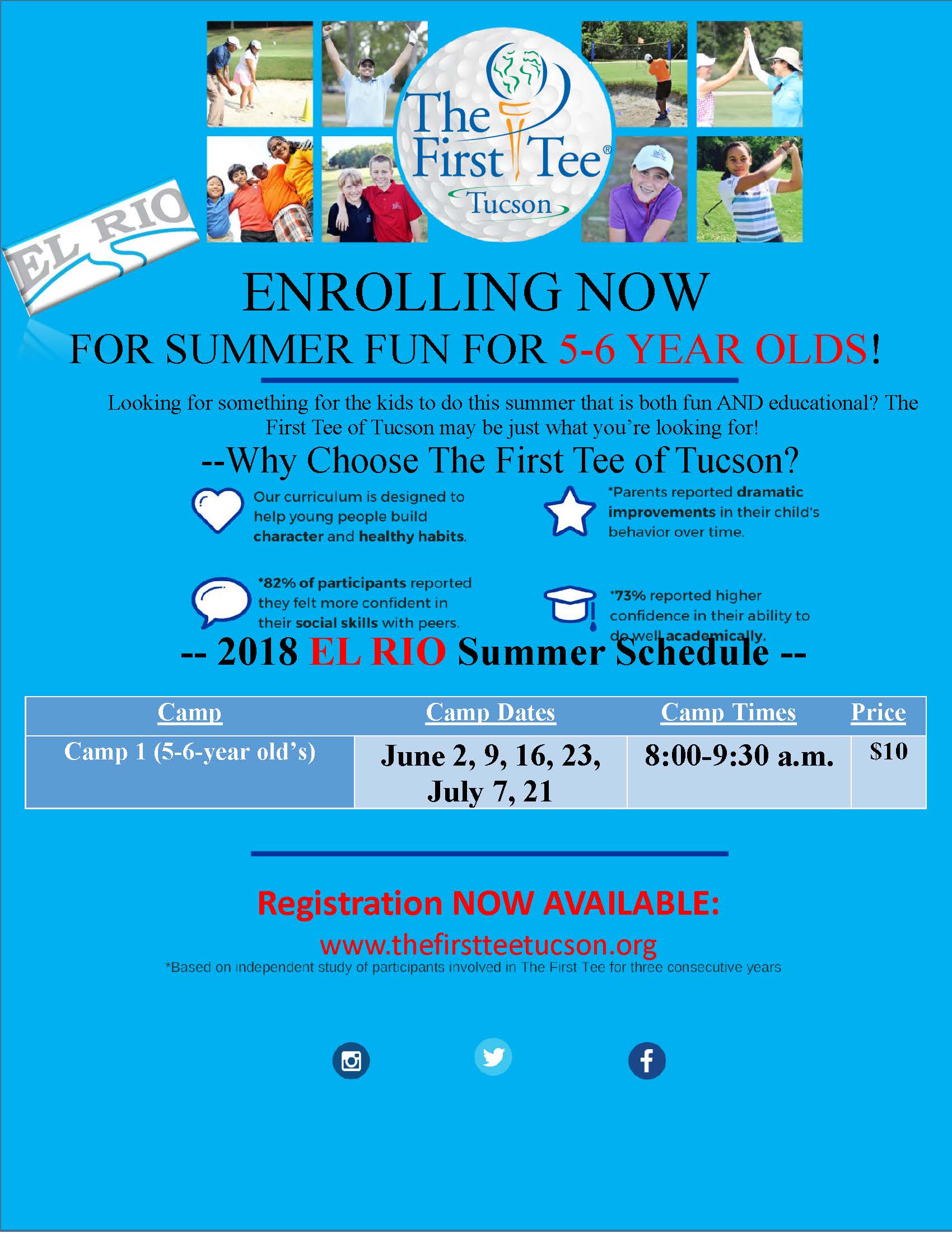 El Rio First Tee El Rio Summer 2018 Flyer 5 6 Year Olds – First Tee – Tucson