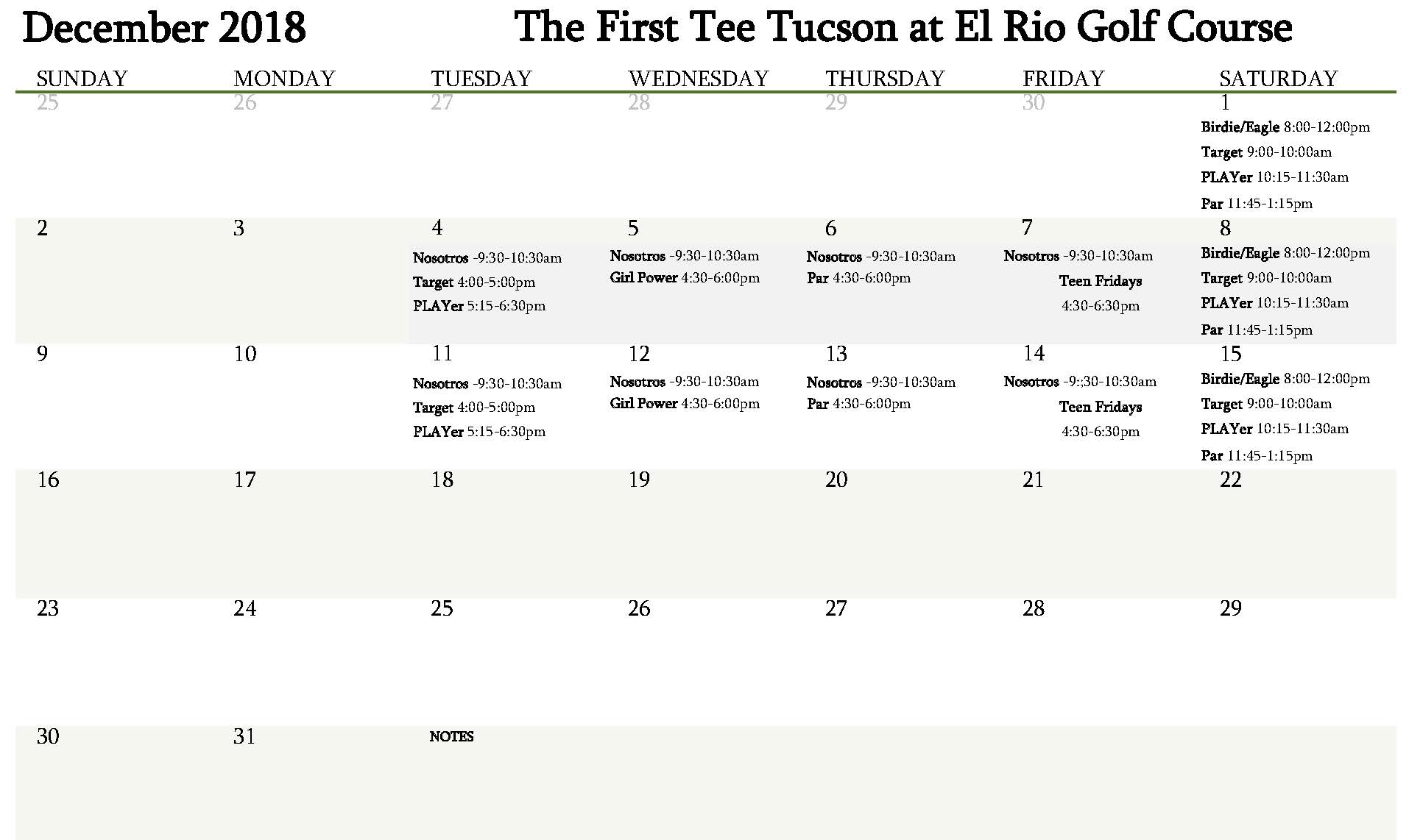 El Rio First Tee El Rio Fall 2018 Page 6 - First Tee - Tucson
